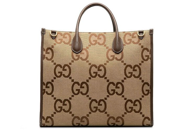 Borsa a tracolla 2WAY Gucci Jumbo GG Marrone Beige - vista 4