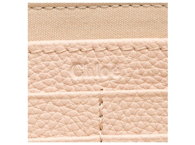 Chloé Clutch Joe Chloe de piel de becerro granulada Castaño Beige - vista 7