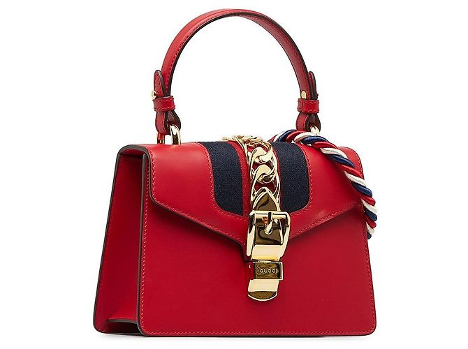 Borsa a tracolla 2-Way Gucci Sylvie Rosso - vista 3