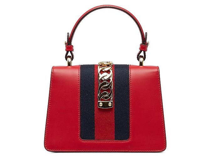 Borsa a tracolla 2-Way Gucci Sylvie Rosso - vista 4