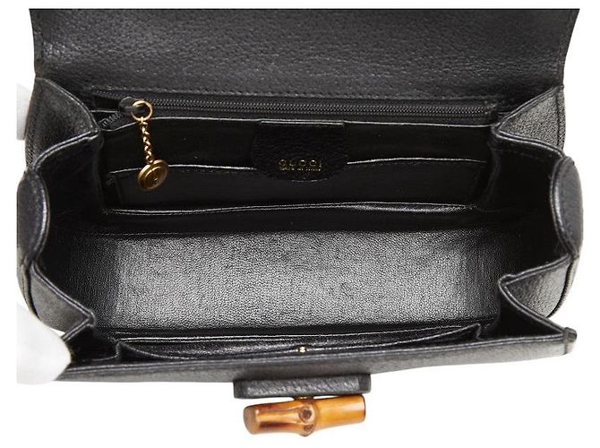 Borsa Gucci Bamboo nera Nero - vista 10