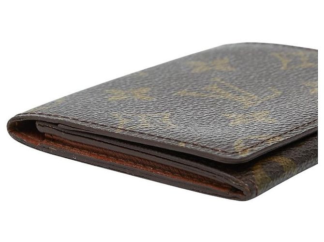 Louis Vuitton Monogram Enveloppe Carte de Visite Card Case Castaño - vista 5
