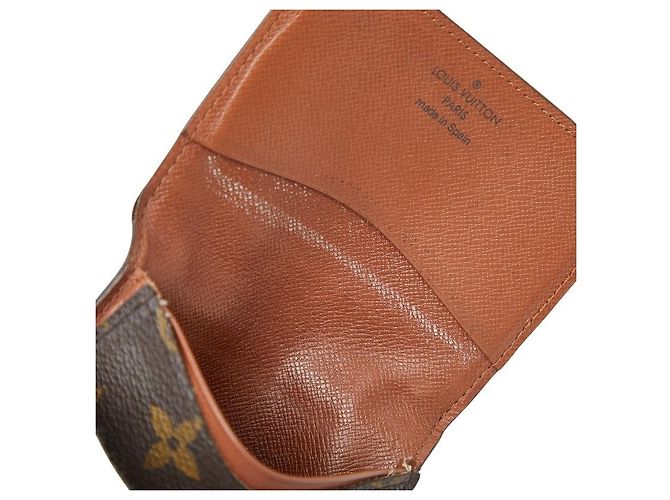 Louis Vuitton Monogram Enveloppe Carte de Visite Card Case Castaño - vista 7