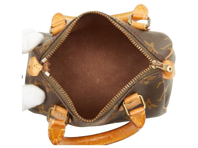 Borsa Louis Vuitton Mini Speedy Monogram Marrone - vista 10