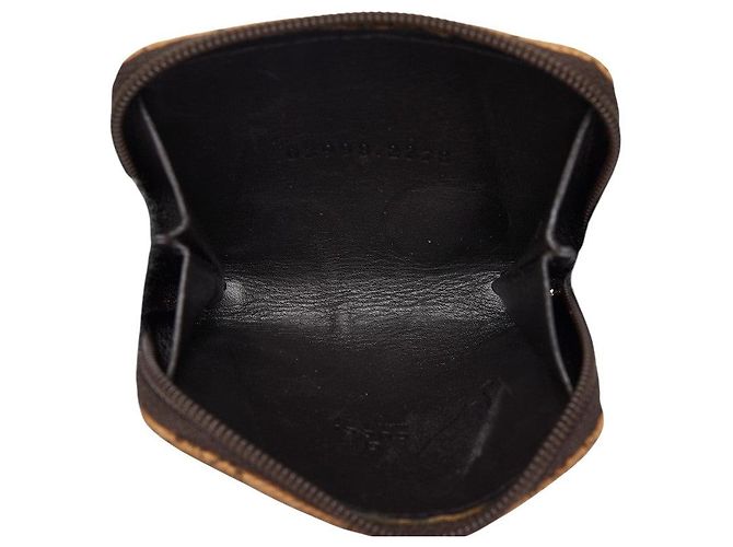 Gucci GG Canvas Round Zip Coin Case Brown Beige - view 6