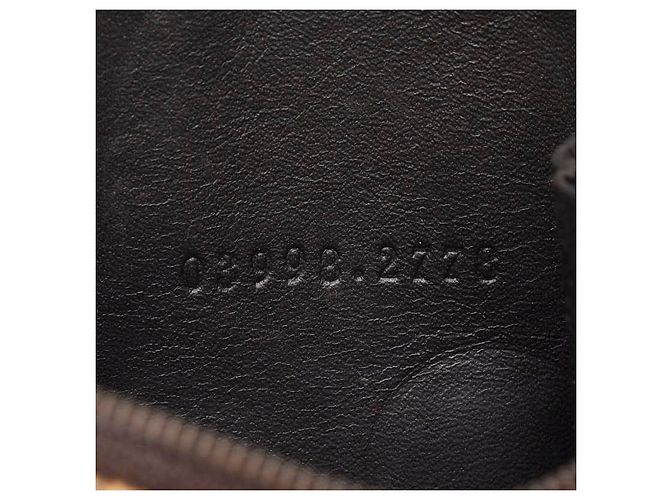 Gucci GG Canvas Round Zip Coin Case Brown Beige - view 8