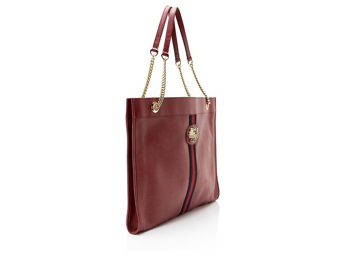 Gucci Rajah Großer Shopper aus Leder Rot - Ansicht 2