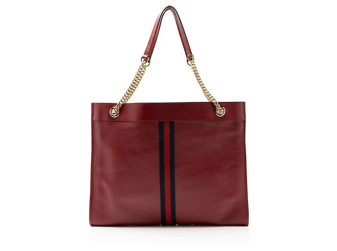 Gucci Rajah Großer Shopper aus Leder Rot - Ansicht 3