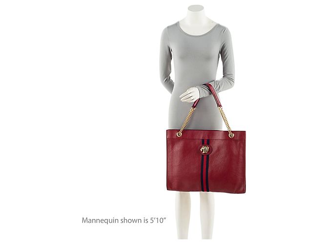 Gucci Rajah Großer Shopper aus Leder Rot - Ansicht 5