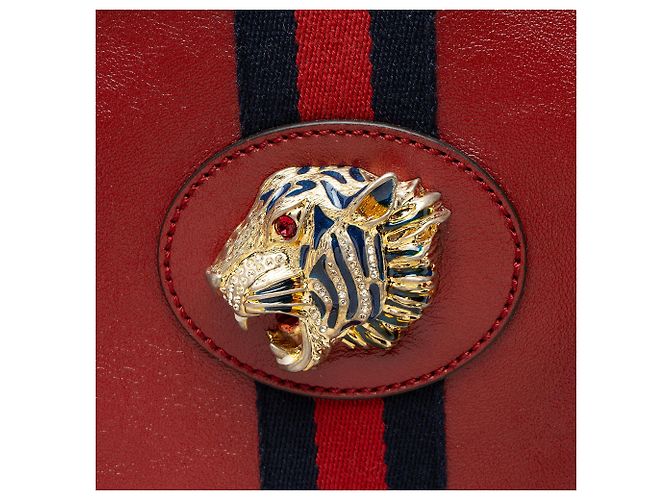 Gucci Rajah Großer Shopper aus Leder Rot - Ansicht 9