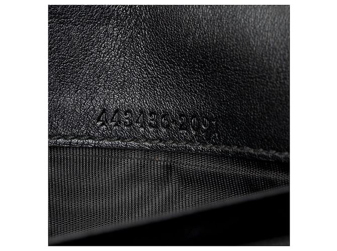Gucci GG Marmont Continental Wallet aus gestepptem Leder Schwarz - Ansicht 4