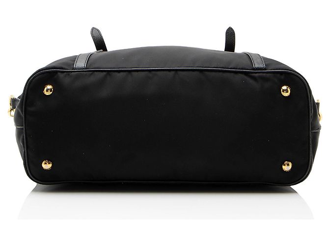 Tote Zip Prada Tessuto Preto - vista 4
