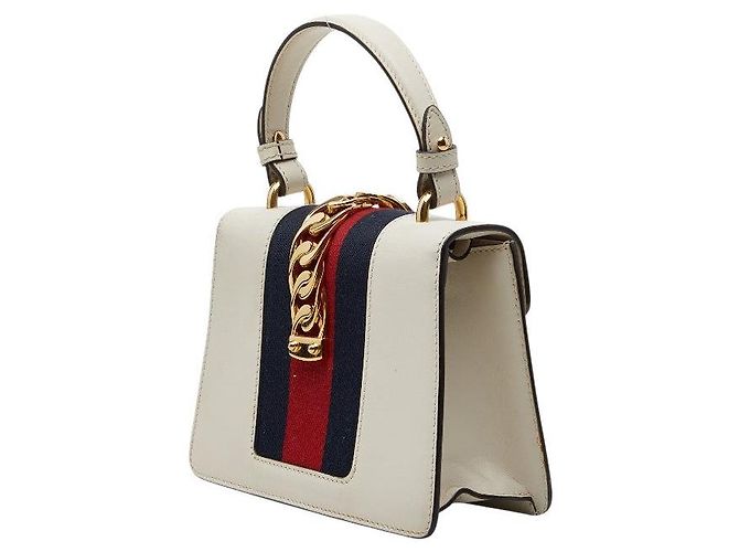 Bolsa de mão Gucci Sylvie Mini Branco - vista 2