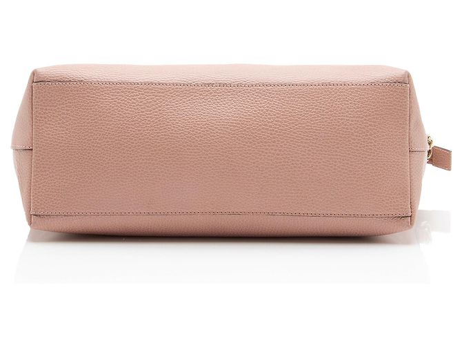 Gucci Große Satchel-Tasche aus Leder mit GG-Anhänger Pink - Ansicht 4