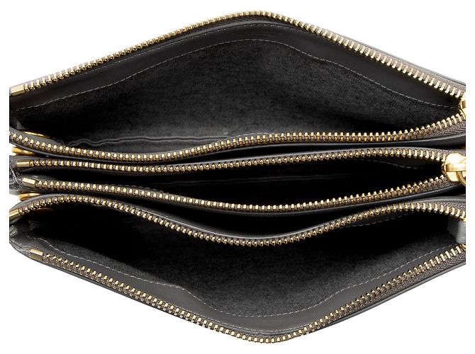 Céline Celine Lambskin Trio Small Crossbody Gris - vista 7