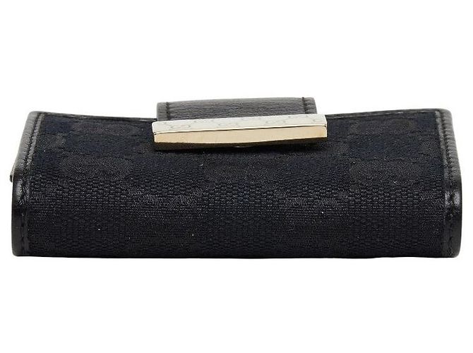 Portachiavi Gucci GG Canvas Logo Plate Nero - vista 3