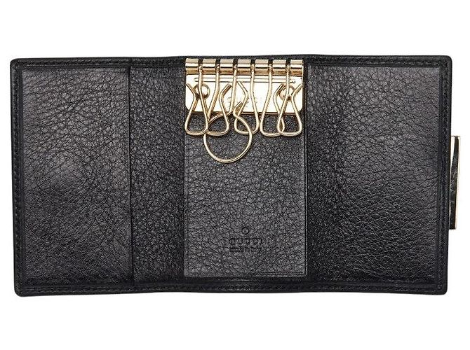 Portachiavi Gucci GG Canvas Logo Plate Nero - vista 6