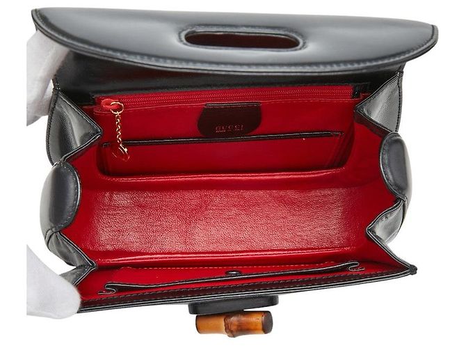 Gucci Bamboo Handtasche schwarz - vista 10