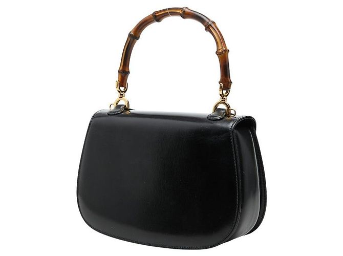 Gucci Bamboo Handtasche schwarz - vista 2