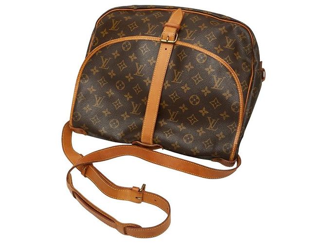 Borsa a tracolla Louis Vuitton Monogram Saumur 35 Marrone - vista 10