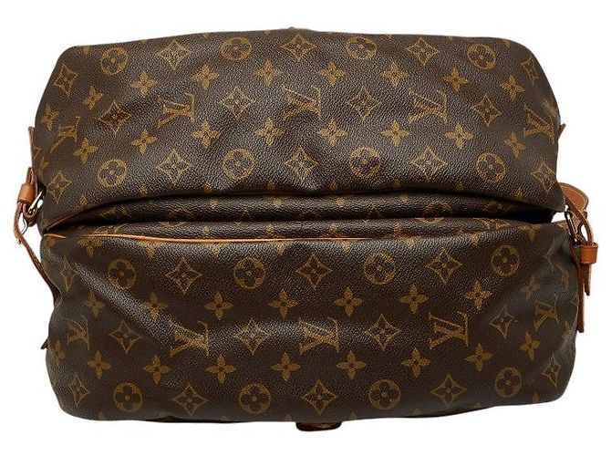 Borsa a tracolla Louis Vuitton Monogram Saumur 35 Marrone - vista 3