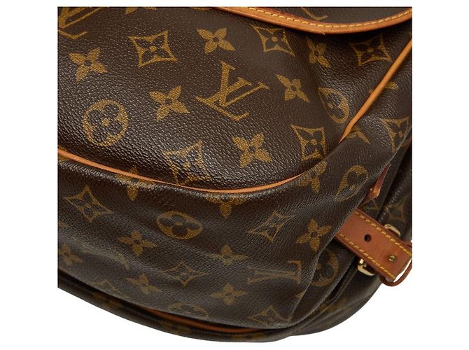 Borsa a tracolla Louis Vuitton Monogram Saumur 35 Marrone - vista 4