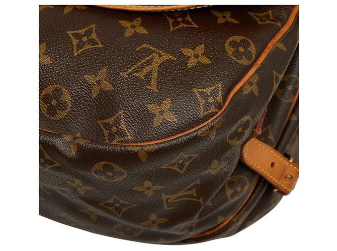 Borsa a tracolla Louis Vuitton Monogram Saumur 35 Marrone - vista 6
