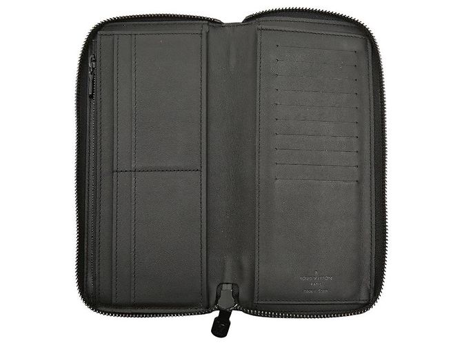 Louis Vuitton Zippy Wallet Vertical Monogram Shadow Black - view 6