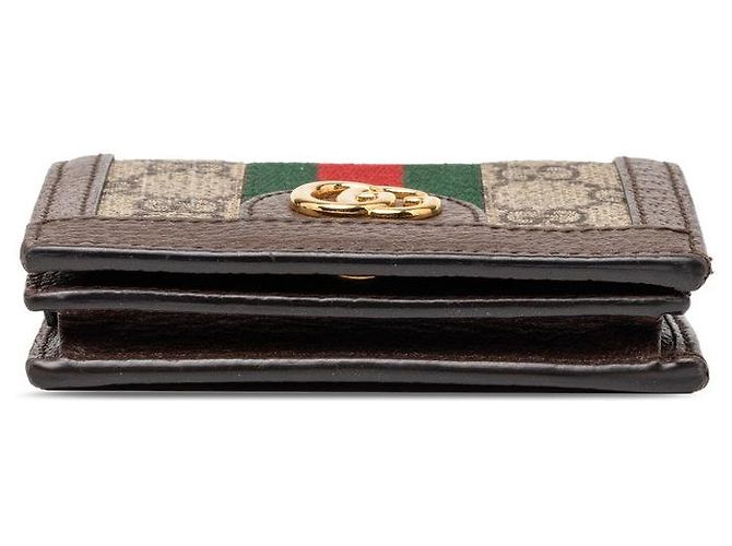 Cartera corta Gucci Ophidia GG Supreme Castaño Beige - vista 3
