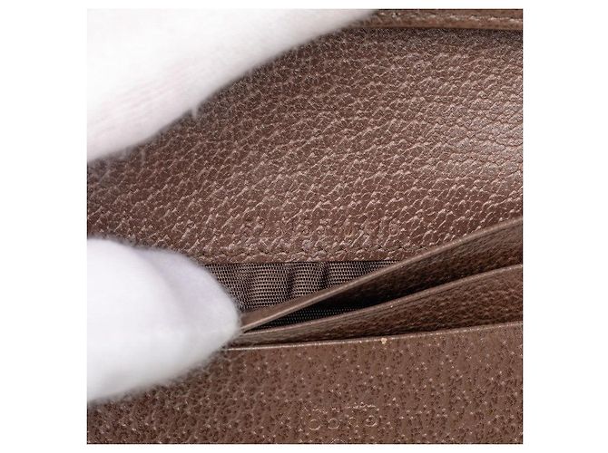 Cartera corta Gucci Ophidia GG Supreme Castaño Beige - vista 8