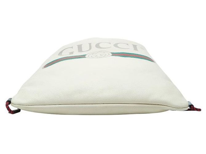 Gucci Shelley Line Rucksack mit Kordzug Braun Beige - Ansicht 3