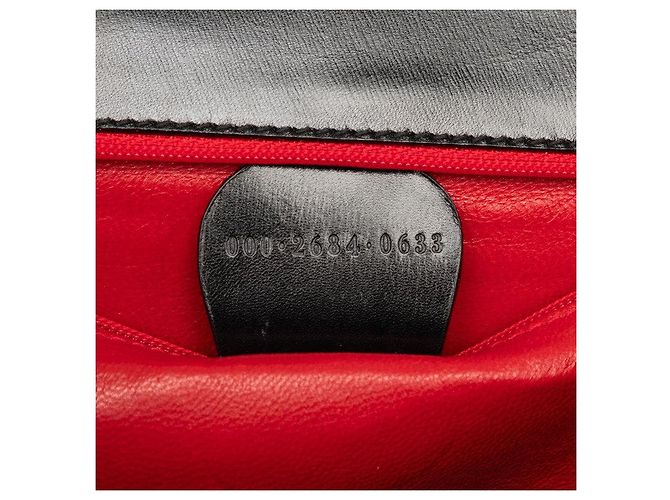 Borsa Gucci Bamboo in pelle nera Nero - vista 6