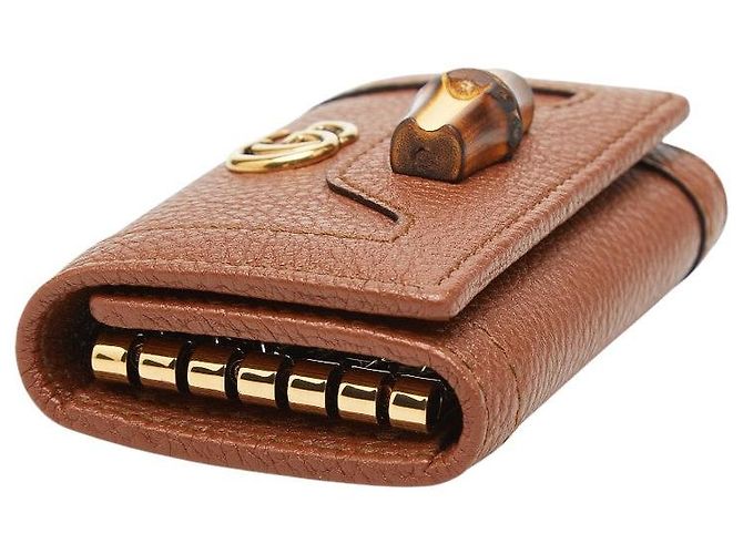 Porta-chaves Gucci Diana Bamboo Marrom - vista 5
