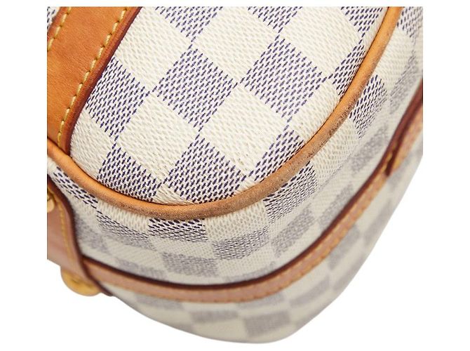Borsa Tote Louis Vuitton Damier Azur Stresa GM Bianco - vista 4