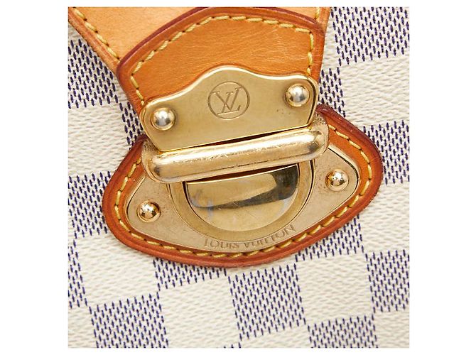 Borsa Tote Louis Vuitton Damier Azur Stresa GM Bianco - vista 8