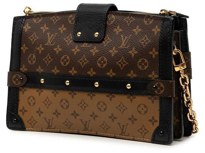 Clutch Louis Vuitton Monogram Reverse Trunk Castaño - vista 2