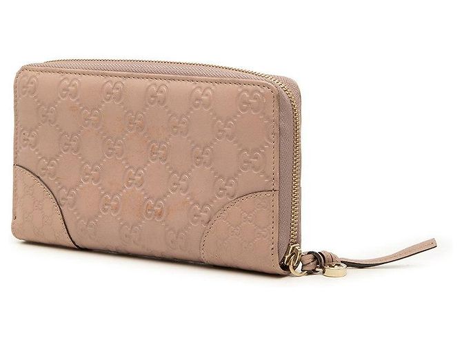 Portafoglio lungo Gucci Guccissima con zip Marrone Beige - vista 2