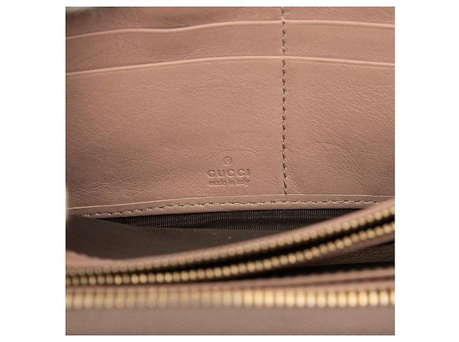Portafoglio lungo Gucci Guccissima con zip Marrone Beige - vista 6