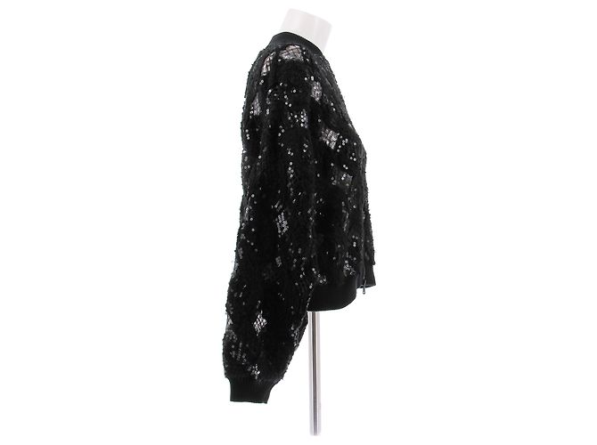 Brunello Cucinelli Bomber aus Stoff und schwarzen Strasssteinen - Ansicht 3