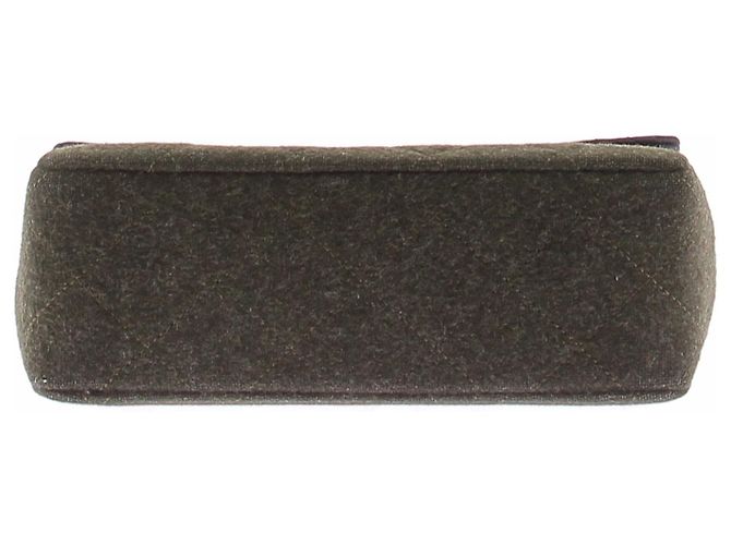 Borsa Chanel in pelle nera e kaki 18cm Nero - vista 6