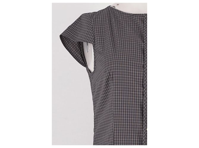 MKT studio Midikleid aus Baumwolle Grau Größe 36 - Ansicht 3