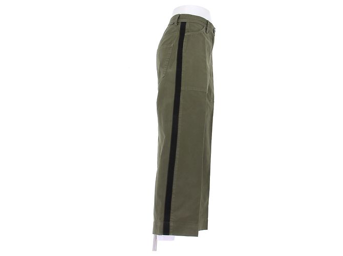 Calças Moncler Cáqui de Algodão Caqui - vista 3