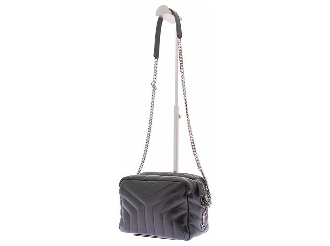 Autre Marque Mala de mão SAINT LAURENT Lulu em pele preta acolchoada Preto - vista 2