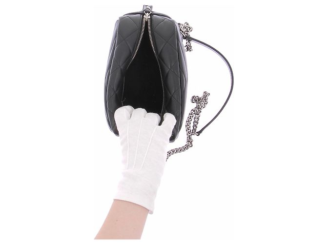 Autre Marque Mala de mão SAINT LAURENT Lulu em pele preta acolchoada Preto - vista 7