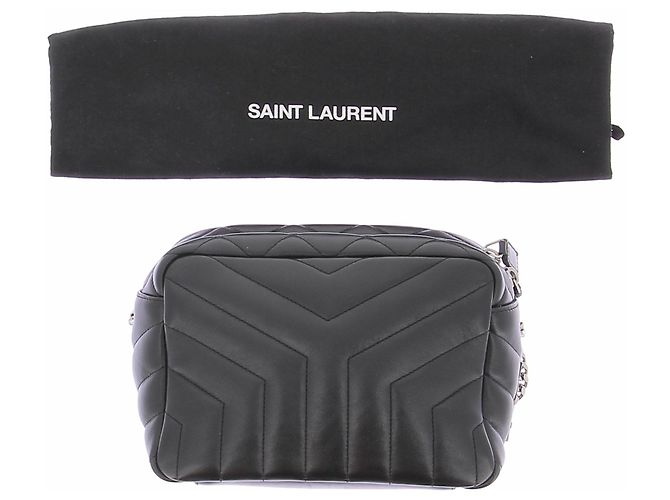 Autre Marque Mala de mão SAINT LAURENT Lulu em pele preta acolchoada Preto - vista 8