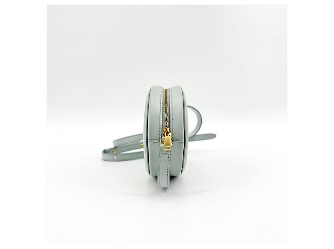 Céline Celine Triomphe Oval Leather Mini Blau - Ansicht 3