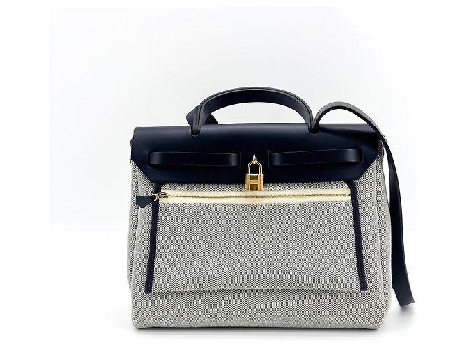 Hermès Hermes Herbag Zip Circuit 24 Vache Hunter and Leather 31 Bianco - vista 2