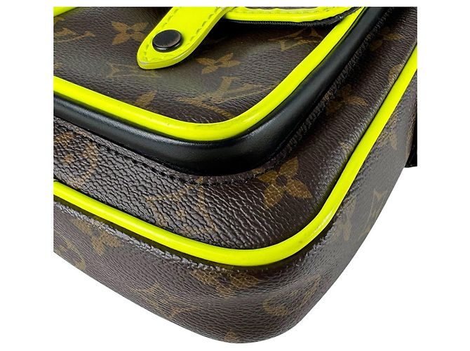Louis Vuitton Monogram Macassar Shoulder Bag Brown Yellow - view 8