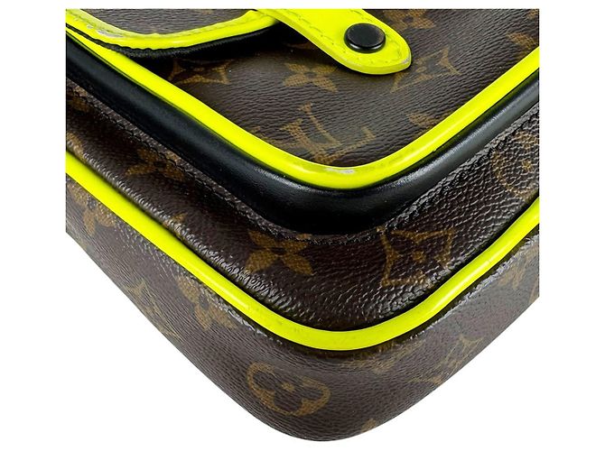 Louis Vuitton Monogram Macassar Shoulder Bag Brown Yellow - view 9