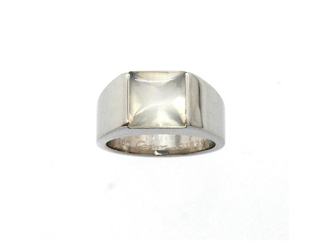 Cartier Tank Ring aus 18K Weißgold mit Mondstein - Ansicht 2